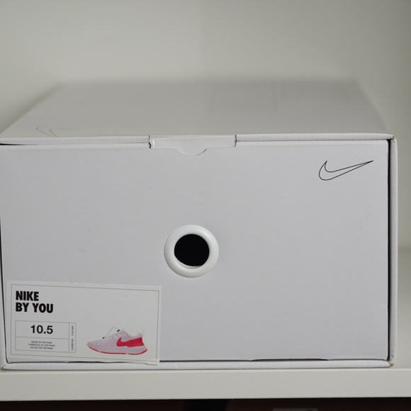 Mens 10.5 Nike By You ReactX Miler Infinity Run 4 FlyEase-White/Red/Orange main image 7